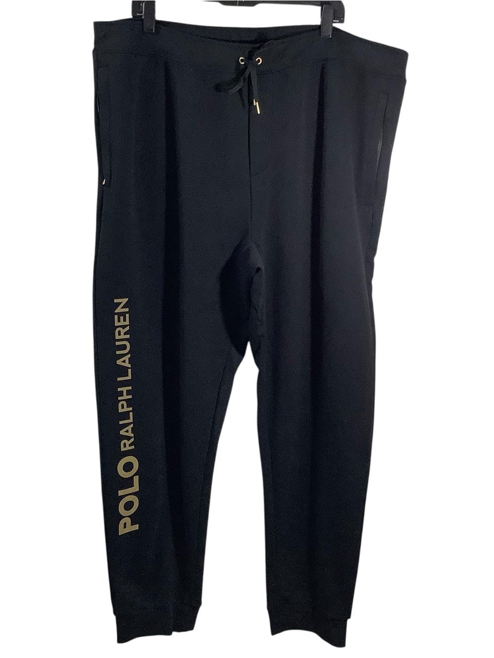 Polo by Ralph Lauren Black Sweatpants with Gold Logo